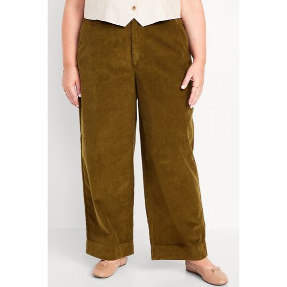 Old Navy Womens High-Waisted Corduroy Wide-Leg Pants - Picture 7 of 8